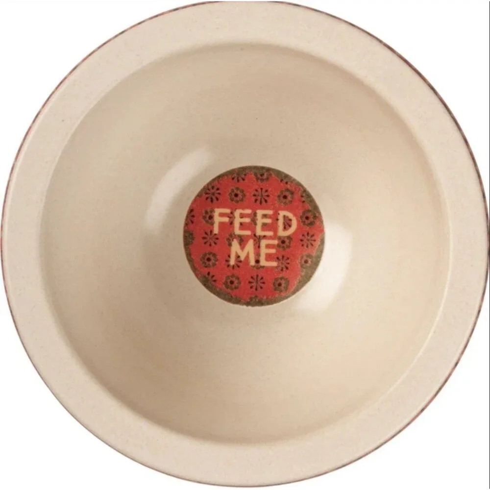 Funny Cute Bamboo Dog Bowl Modern Pet Bowls For Food Bowl or Water Bowl